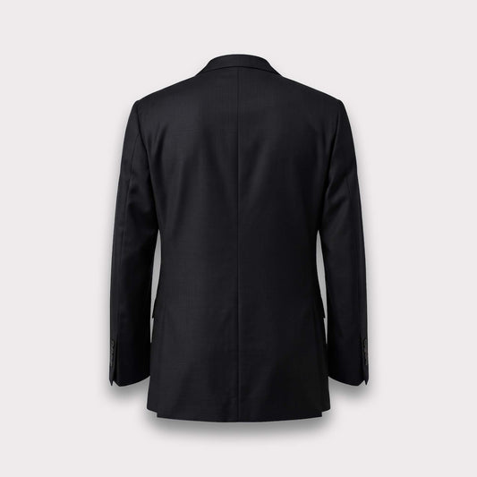 Classic Wool Suit Jacket - Black
