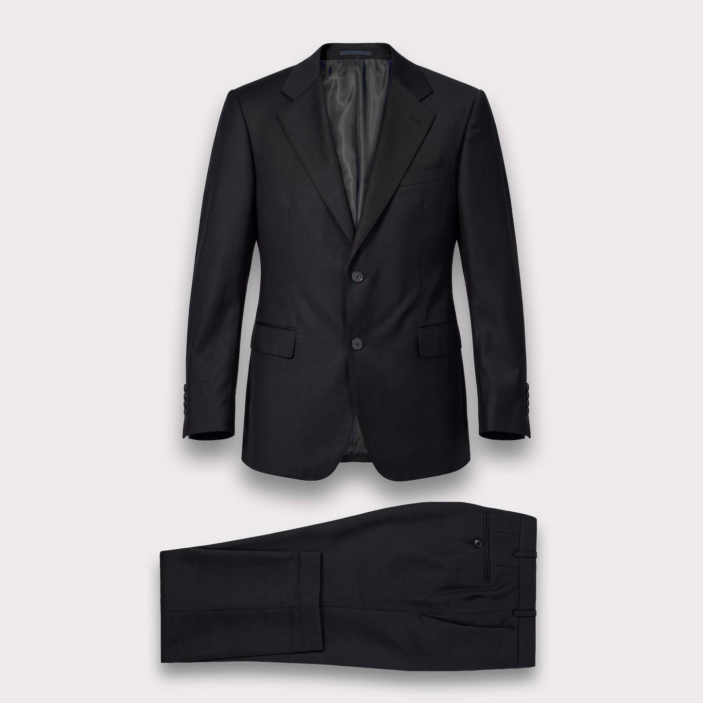Classic Wool Suit Jacket - Black