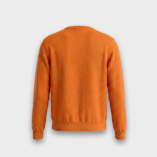 Classic Crew-Neck Sweater - Orange
