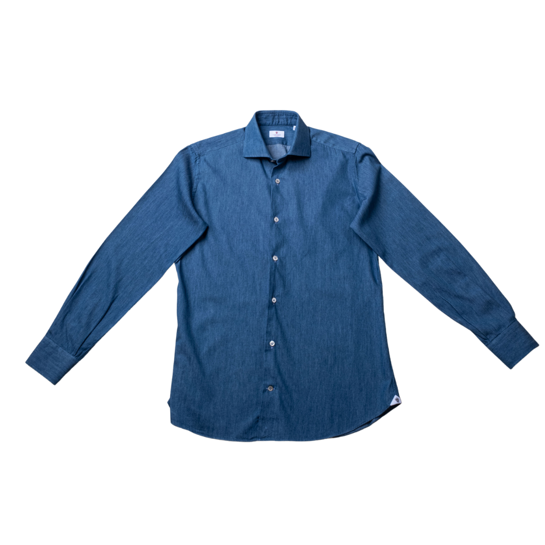 Mid Denim Long Sleeve Shirt