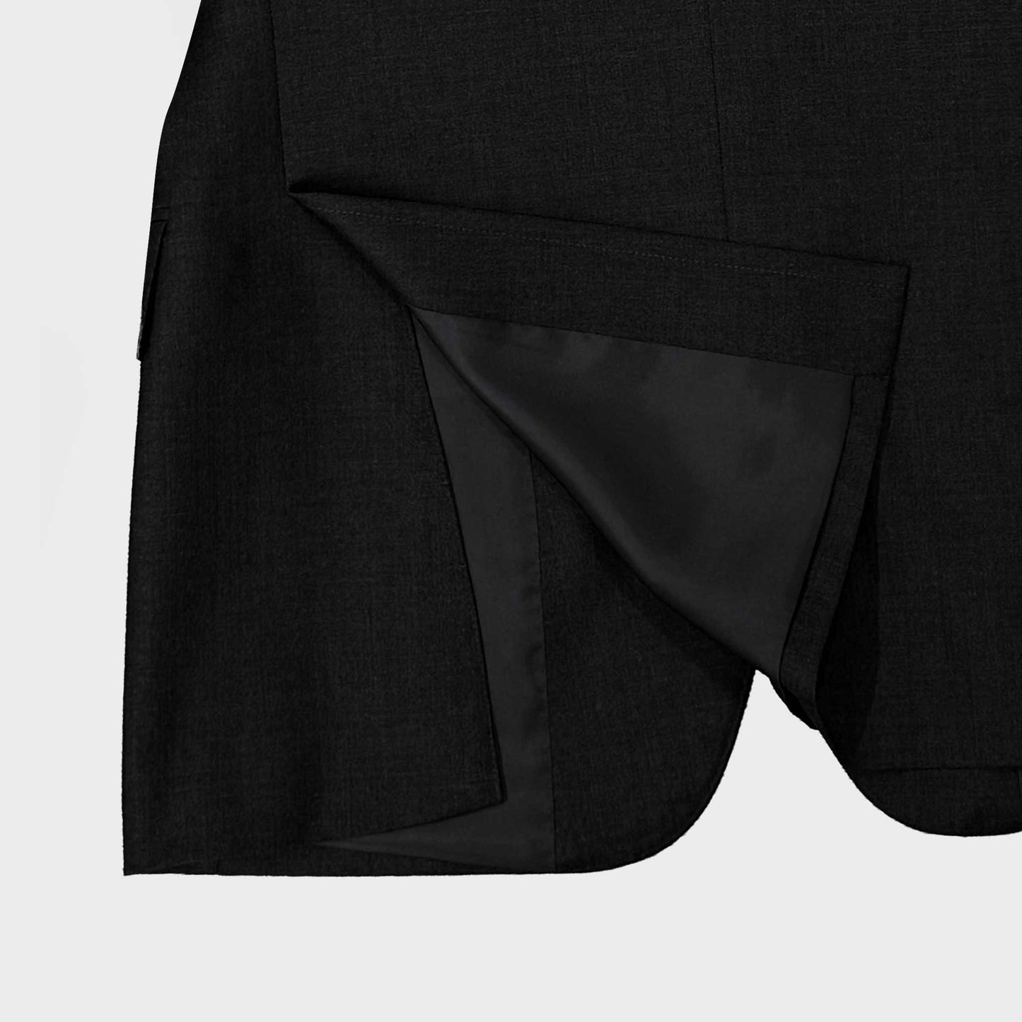 Classic Wool Suit Jacket - Black