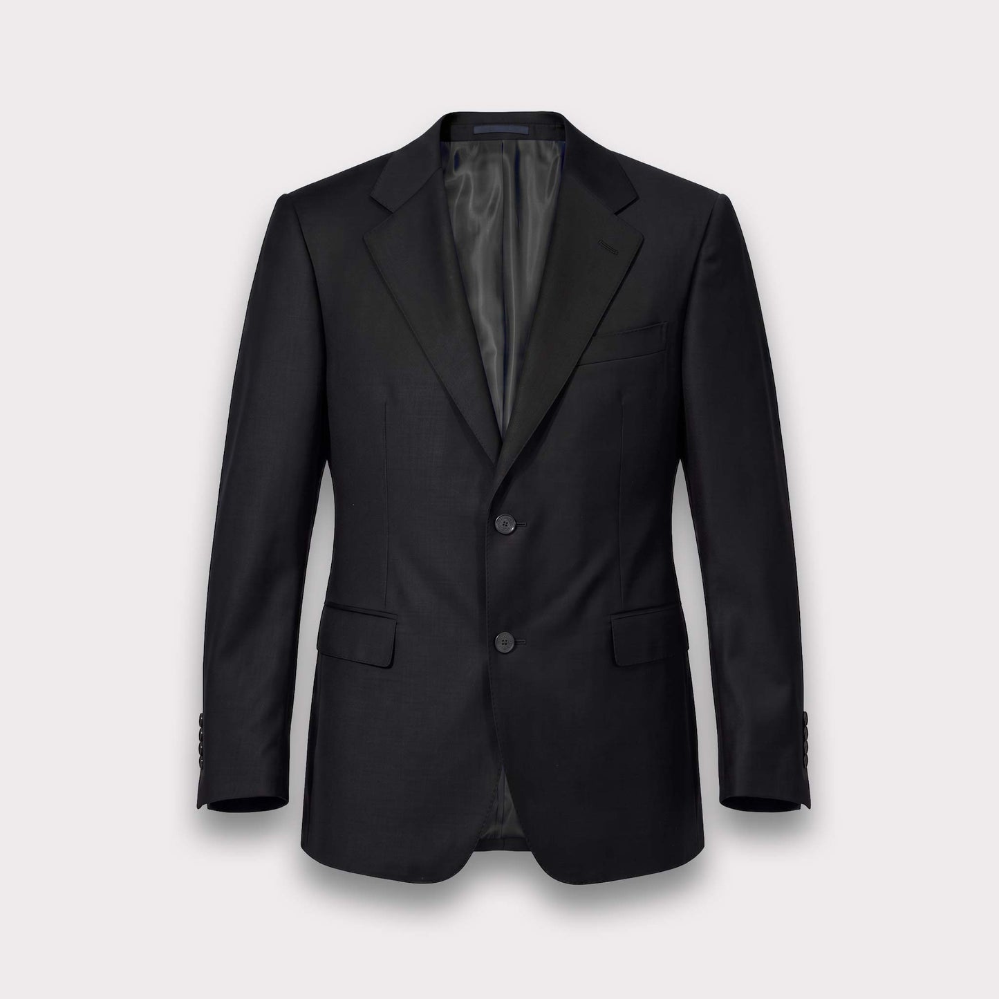 Classic Wool Suit Jacket - Black