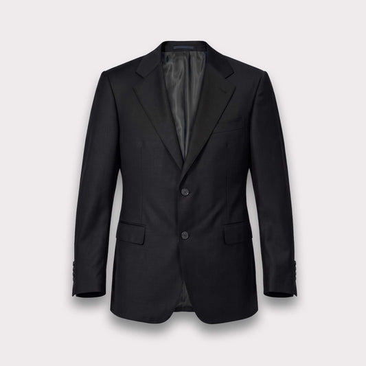 Classic Wool Suit Jacket - Black