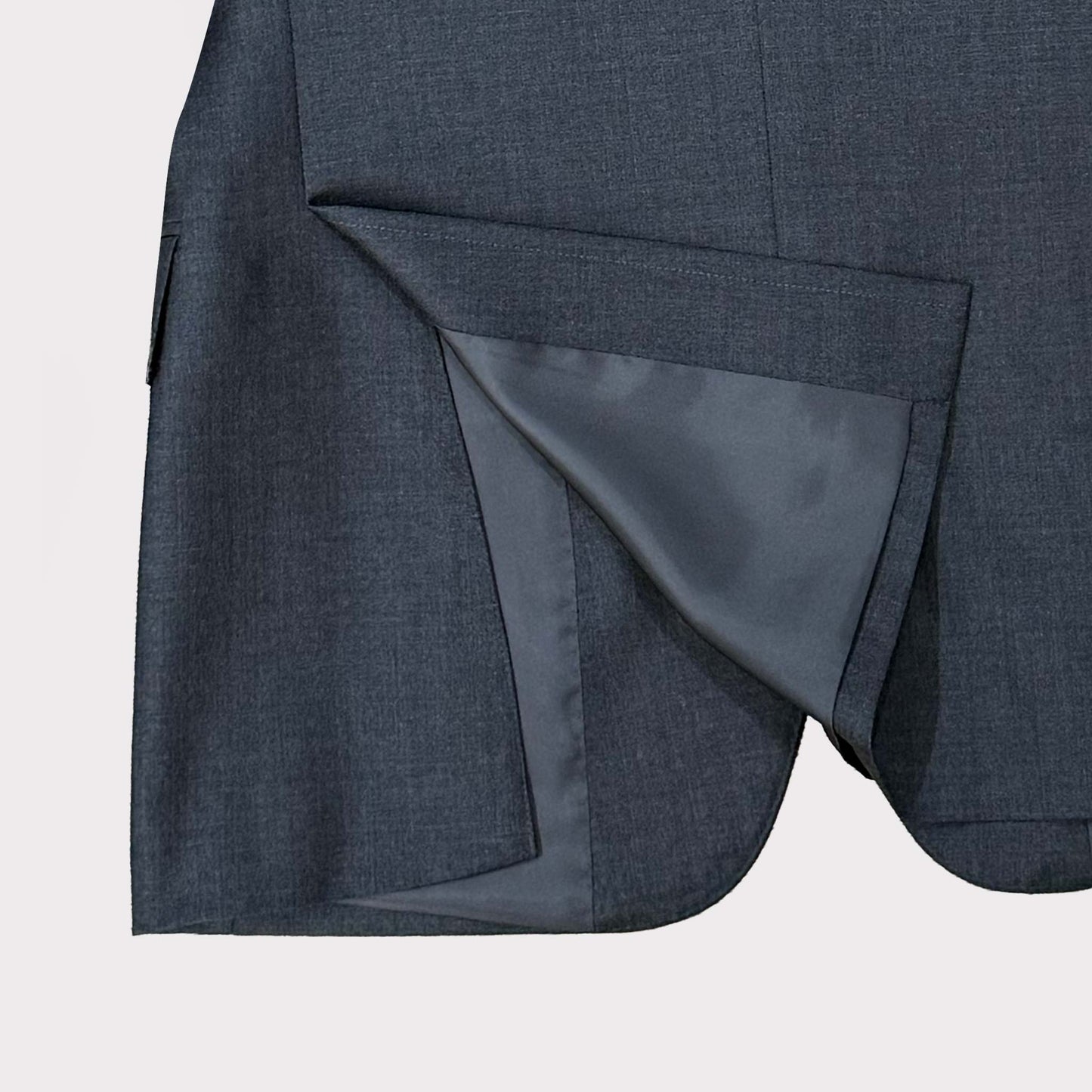 Classic Wool Suit Jacket - Grey
