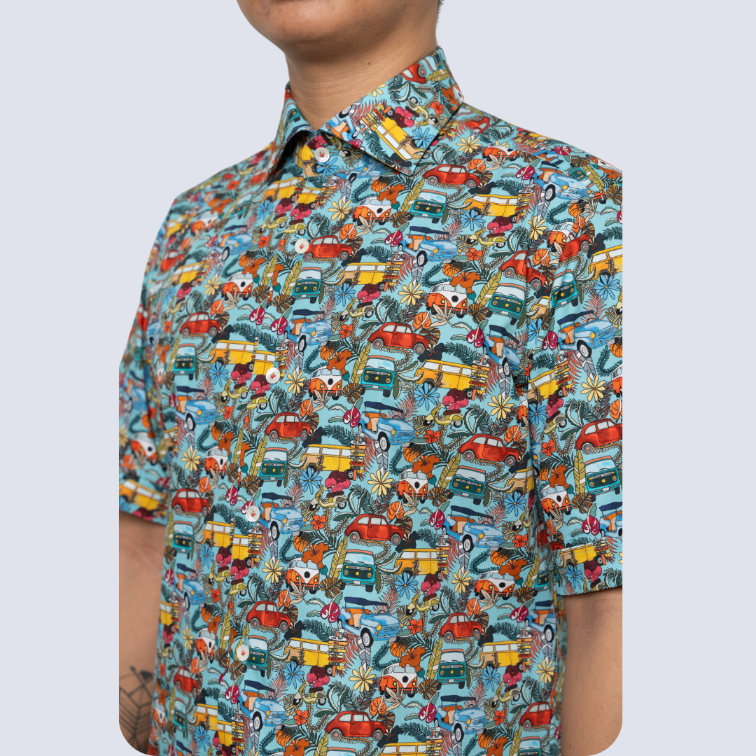 Limited Edition Cars Design Short Sleeve Shirt