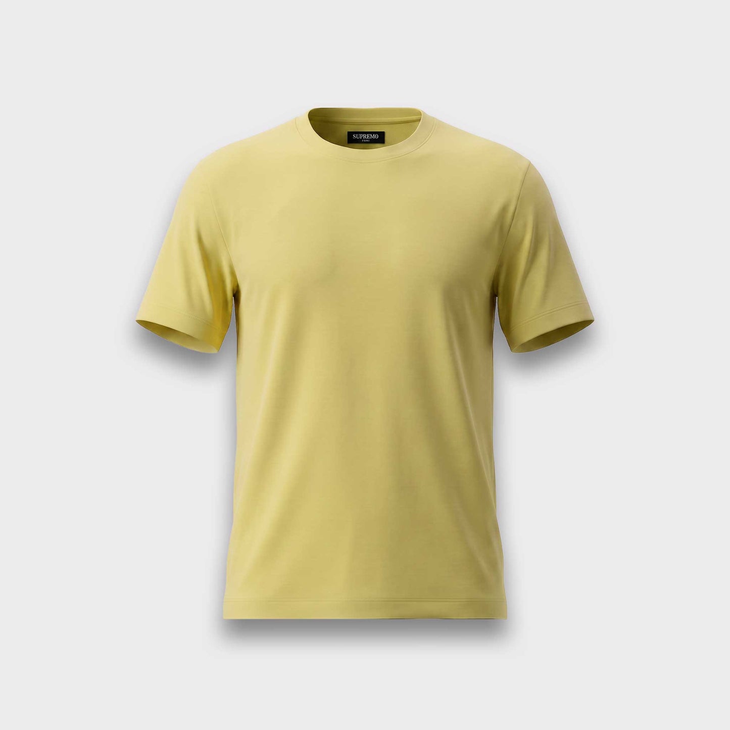 Supima Cotton Crew Neck T-Shirt - Yellow
