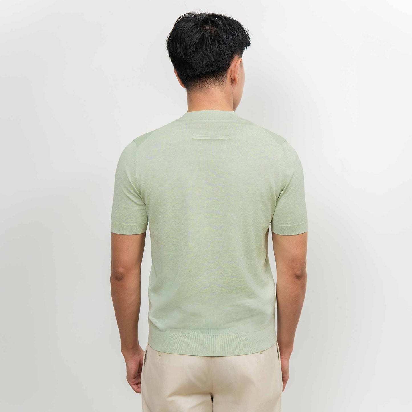 Wool & Silk Round Neck Knitwear - Mint