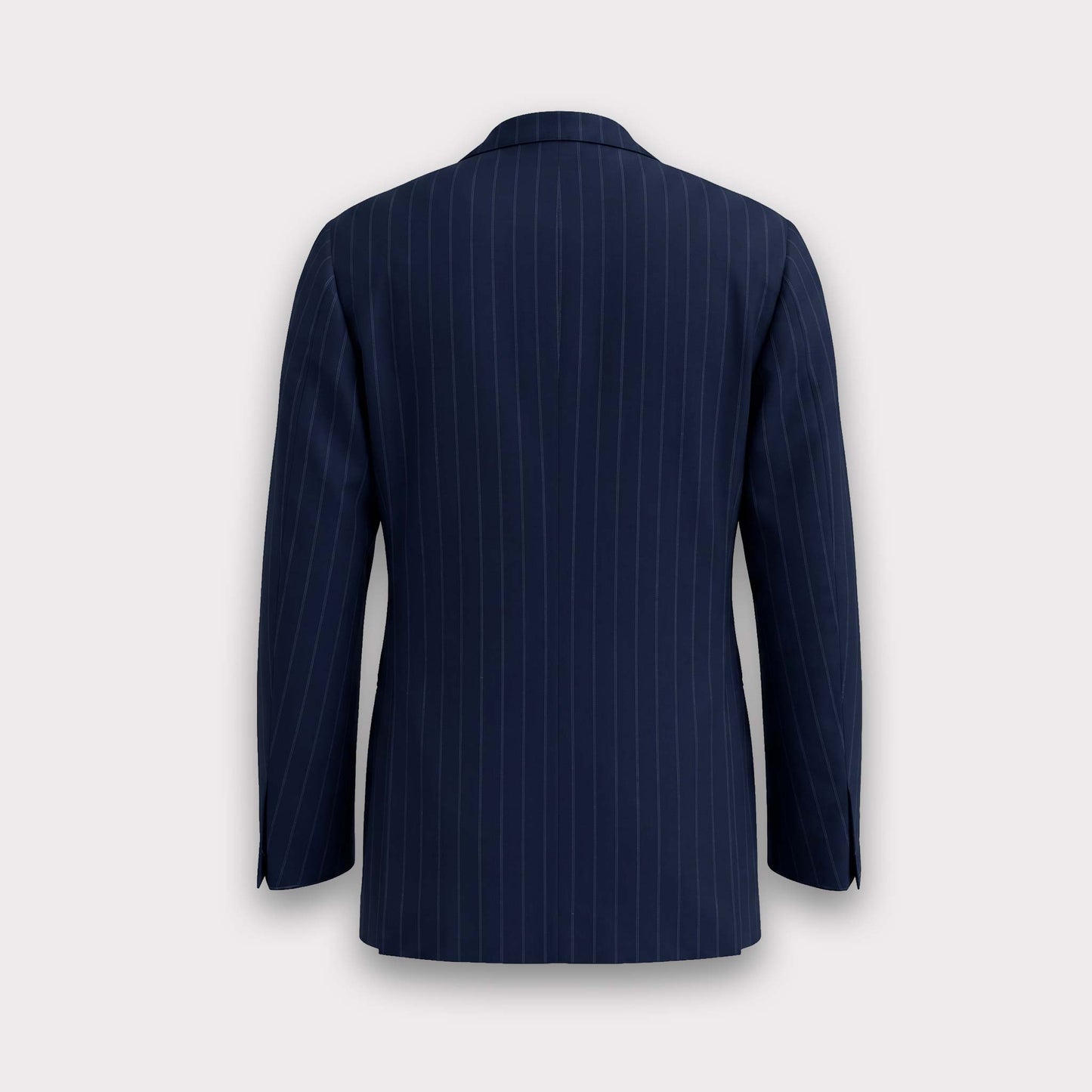 RING JACKET Formal Suit – Navy with White Pinstripes