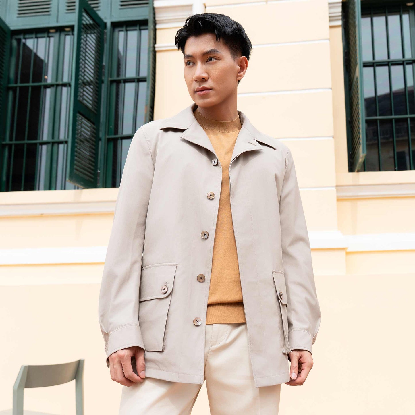 Ring Jacket Safari Jacket - Beige