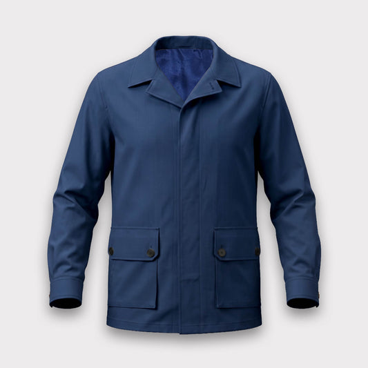 Ring Jacket Safari Jacket - Navy