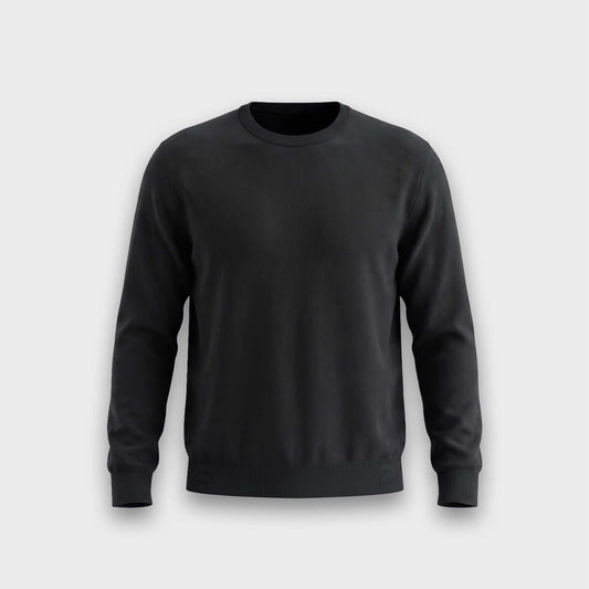 Classic Crew-Neck Sweater - Black