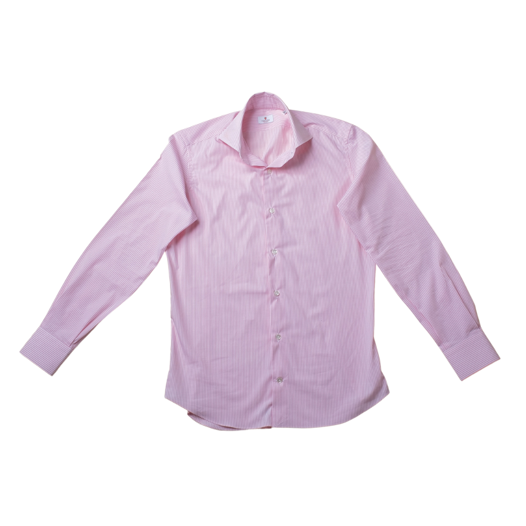 Pink Stripe Formal Long Sleeve Shirt