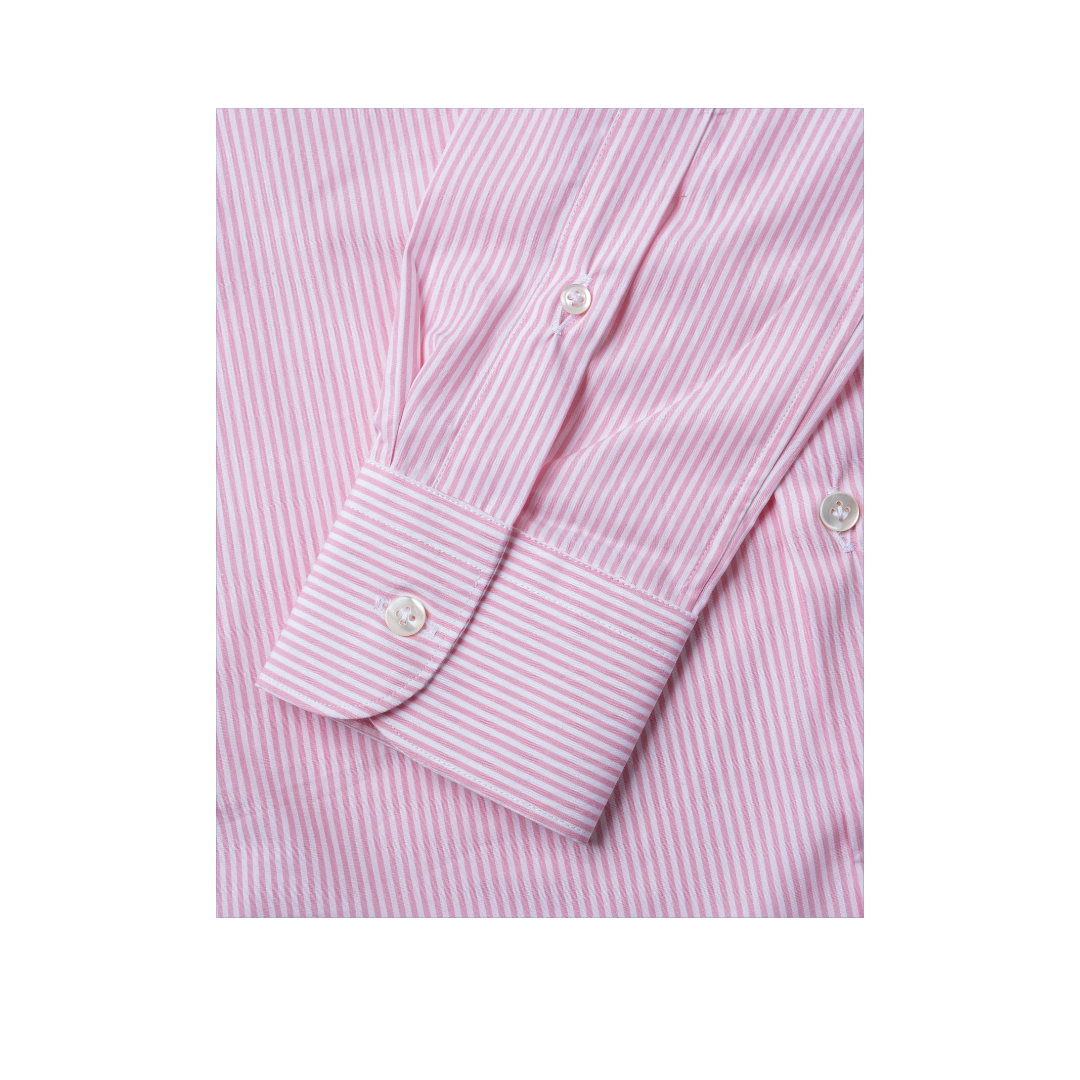 Pink Stripe Formal Long Sleeve Shirt